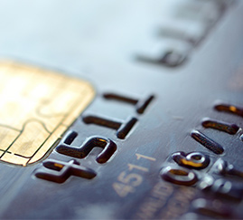 Zoom de cartão de crédito